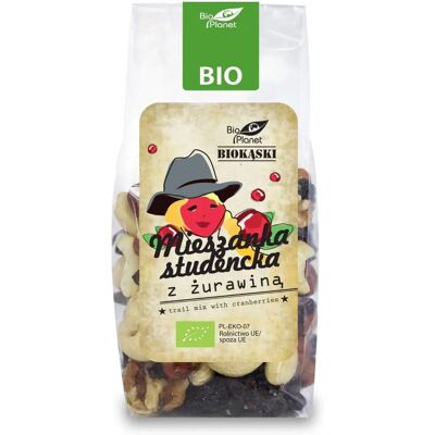 Mieszanka studencka z żurawiną BIO - Mieszane orzechy i suszone owoce Mieszanka studencka z żurawiną BIO - Mieszane orzechy i suszone owoce