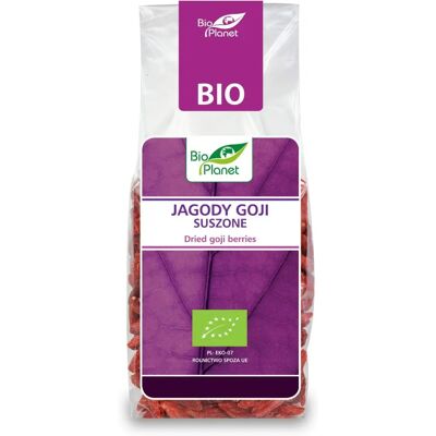 BIO PLANET Suszone jagody goji - Bogaty w antyoksydanty przekąska BIO PLANET Suszone jagody goji - Bogaty w antyoksydanty przekąska