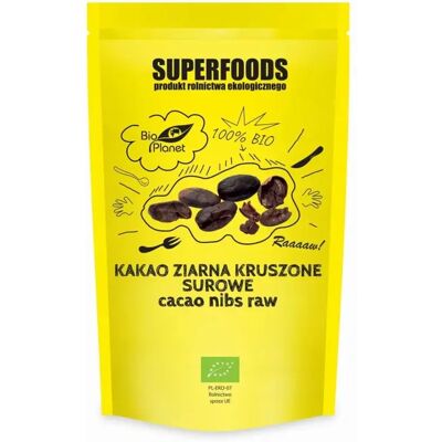BIO PLANET Cacao cru broyé 250g - Fèves de cacao crues, Bio, pour pâtisserie & smoothies - Publicité BIO PLANET Cacao cru broyé 250g - Fèves de cacao crues, Bio, pour pâtisserie & smoothies - Publicité