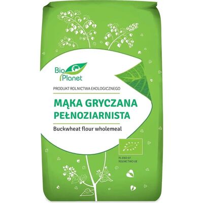 BIO PLANET Ekologiczna mąka z gryki pełnoziarnista - Bio, 500g BIO PLANET Ekologiczna mąka z gryki pełnoziarnista - Bio, 500g