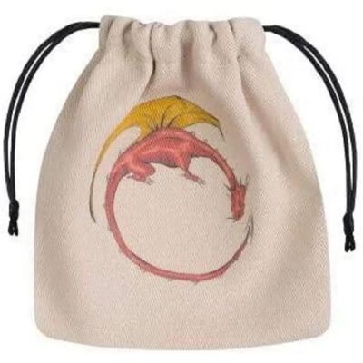 Q Workshop Drachen Würfeltasche Beige und Mehrfarbig - Rollenspiel Zubehör Q Workshop Drachen Würfeltasche Beige und Mehrfarbig - Rollenspiel Zubehör