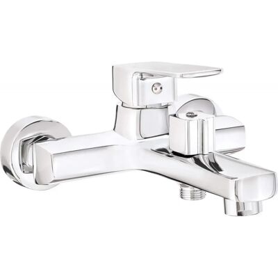Deante Neo Wandmontierter Wannenmischer - Robust aus Messing, Einhebel, 35cm Deante Neo Wandmontierter Wannenmischer - Robust aus Messing, Einhebel, 35cm