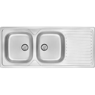 Deante 2-Becken Edelstahl Spüle Mit Abtropfbereich - Spüle Deante 2-Becken Edelstahl Spüle Mit Abtropfbereich - Spüle