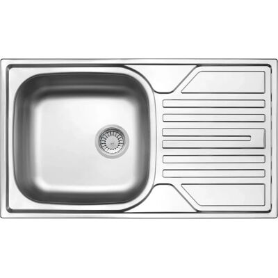 Deante 1-Spülbecken aus Stahl mit Ablage - Ablauf 3,5" Deante 1-Spülbecken aus Stahl mit Ablage - Ablauf 3,5"