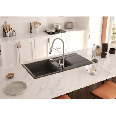 Deante Kompakter Granitspüle mit Abtropfblech Deante Kompakter Granitspüle mit Abtropfblech