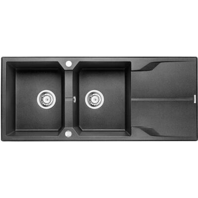 Deante Granitspüle 2-Becken mit Abtropfblech Deante Granitspüle 2-Becken mit Abtropfblech