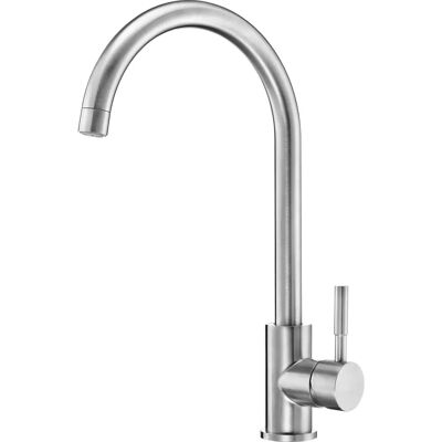 Deante Lima Edelstahl Küchenarmatur - 21cm Drehbarer Auslauf - Modernes Design Deante Lima Edelstahl Küchenarmatur - 21cm Drehbarer Auslauf - Modernes Design