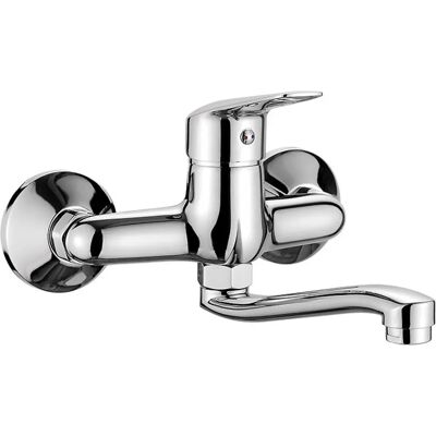 Deante Boro Wandmontierter Waschbeckenmischer - Keramik, Chrom, 9-15 l/min Deante Boro Wandmontierter Waschbeckenmischer - Keramik, Chrom, 9-15 l/min