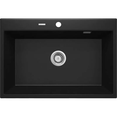 Deante Schwarzes Granitspüle - 70x52cm, 1 Kammer Deante Schwarzes Granitspüle - 70x52cm, 1 Kammer