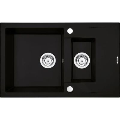Fregadero de Cocina Deante - Andante Nero Granito 1.5 Cubetas 780x490x194 - Fregadero Fregadero de Cocina Deante - Andante Nero Granito 1.5 Cubetas 780x490x194 - Fregadero
