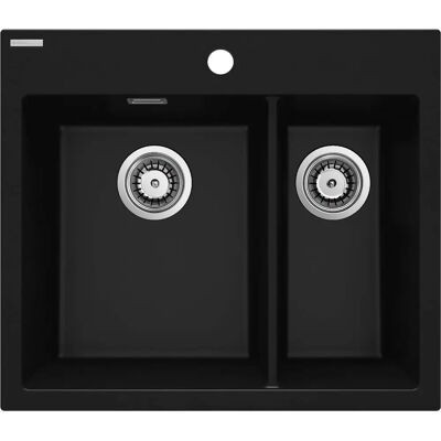 Deante Eridan 1,5-Becken Granitspüle - Schwarz Deante Eridan 1,5-Becken Granitspüle - Schwarz