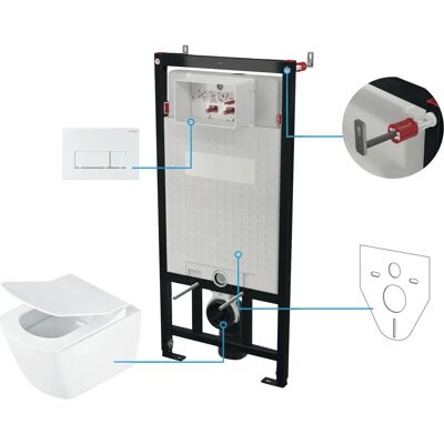 Set WC incasso 6-in-1 - WC con cassetta nascosta Set WC incasso 6-in-1 - WC con cassetta nascosta