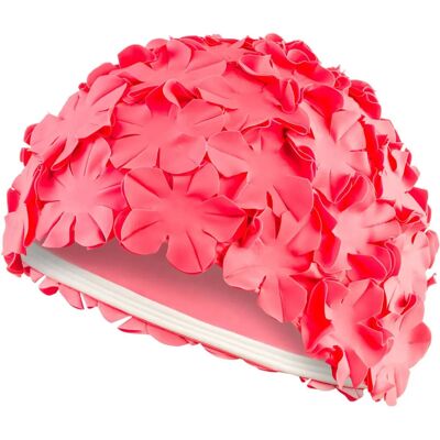 Unisex plavecká čepice růžová s květinovým vzorem AQUA SPEED - Sportovní headwear Unisex plavecká čepice růžová s květinovým vzorem AQUA SPEED - Sportovní headwear