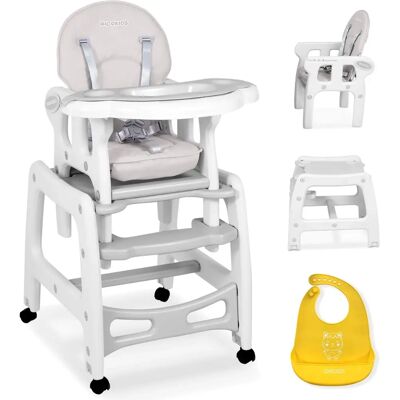 Ricokids Sinco 5-in-1 Graue Hochstuhl - Baby Ess- & Spielsitz Ricokids Sinco 5-in-1 Graue Hochstuhl - Baby Ess- & Spielsitz