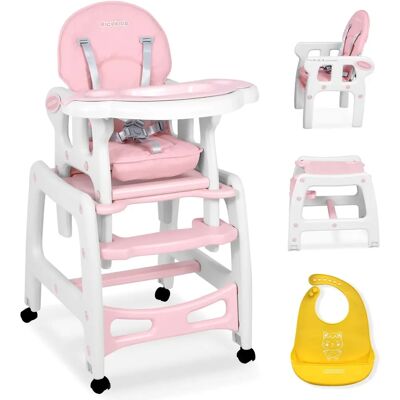 Ricokids Sinco Rose 5-en-1 Chaise haute - Publicité Ricokids Sinco Rose 5-en-1 Chaise haute - Publicité