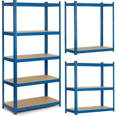Humberg metalen opslagrek - 180x90x40cm - Blauw - 875kg capaciteit Humberg metalen opslagrek - 180x90x40cm - Blauw - 875kg capaciteit