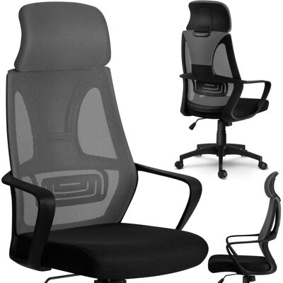 Krzesło Biurowe Praga Sofotel Micro Mesh - ergonomiczne, szare, regulowane - Krzesło biurowe Krzesło Biurowe Praga Sofotel Micro Mesh - ergonomiczne, szare, regulowane - Krzesło biurowe