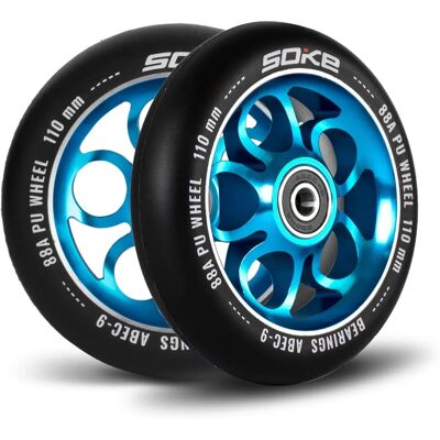 Soke Blauwe 110mm Scooterwielen - Scooter Wielen Soke Blauwe 110mm Scooterwielen - Scooter Wielen