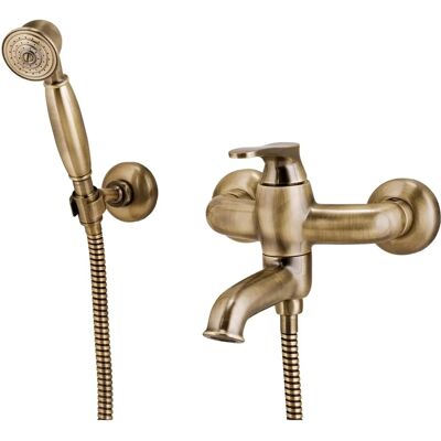 Robinet de baignoire Art Deco Omnires - Bronze antique - Avec ensemble de douche - Publicité Robinet de baignoire Art Deco Omnires - Bronze antique - Avec ensemble de douche - Publicité