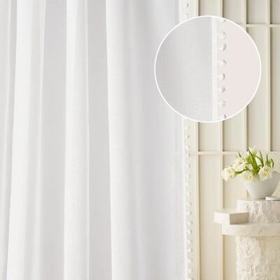 Room99 Malia Spirit White Curtain - Curtain Room99 Malia Spirit White Curtain - Curtain