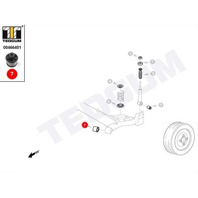 Tedgum Modell 00466401 Achsschenkel - Hinterachse Lagerung für Nissan Micra Tedgum Modell 00466401 Achsschenkel - Hinterachse Lagerung für Nissan Micra