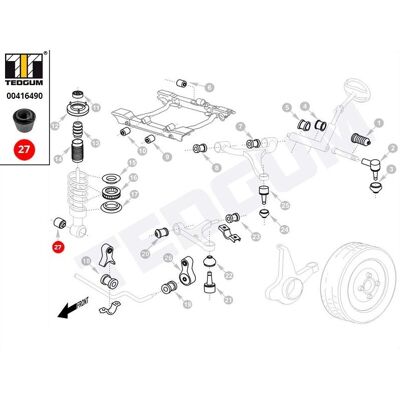 Support de Amortisseur Tedgum Mercedes-Benz W163 W164 - Avant inférieur - 2 pièces Support de Amortisseur Tedgum Mercedes-Benz W163 W164 - Avant inférieur - 2 pièces