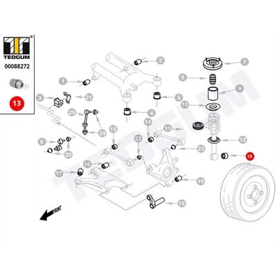 TEDGUM 00088272 Bush di sospensione - Asse posteriore inferiore OEM BMW TEDGUM 00088272 Bush di sospensione - Asse posteriore inferiore OEM BMW