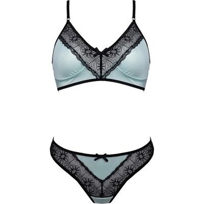 Casmir Sidra Menthe Dessous-Set - Satin, Verstellbare Träger, Sonnenmotive Casmir Sidra Menthe Dessous-Set - Satin, Verstellbare Träger, Sonnenmotive