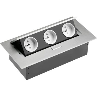 GTV AE-PB03GU-53 Presa a incasso in alluminio - Wall Outlet GTV AE-PB03GU-53 Presa a incasso in alluminio - Wall Outlet