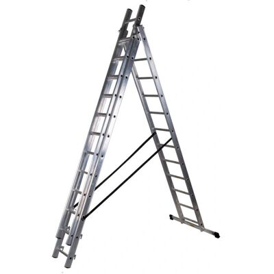 Drabina - Aluminiowa 3‑Elementowa 714cm - 12+12+12 szczebli - Drabina Drabina - Aluminiowa 3‑Elementowa 714cm - 12+12+12 szczebli - Drabina