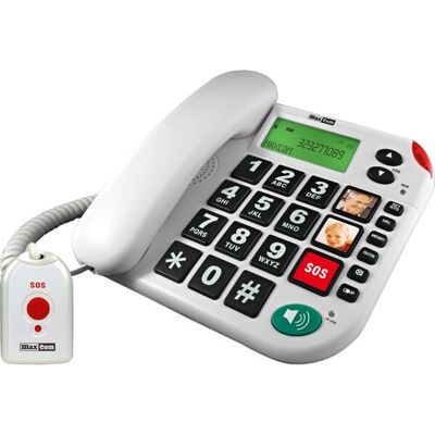 Telefone SOS Maxcom KXT481 - Telefone analógico para idosos Telefone SOS Maxcom KXT481 - Telefone analógico para idosos
