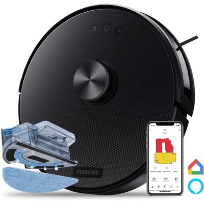 Smart Robot Vacuum Cleaner HEPA 2200Pa with Charging Base - Ø330x98mm - Maxcom MH19 Laser Vision Smart Robot Vacuum Cleaner HEPA 2200Pa with Charging Base - Ø330x98mm - Maxcom MH19 Laser Vision