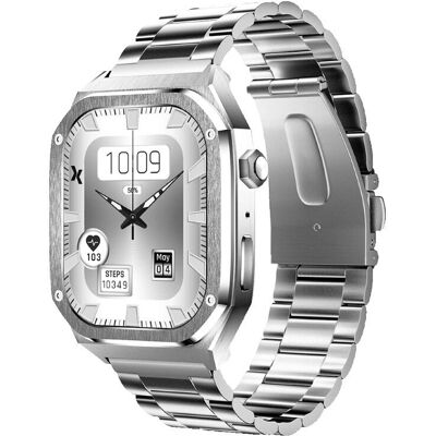 Maxcom FW65 IRON S Srebrny Smartwatch - 1.95" AMOLED, IP68, Funkcje sportowe Maxcom FW65 IRON S Srebrny Smartwatch - 1.95" AMOLED, IP68, Funkcje sportowe