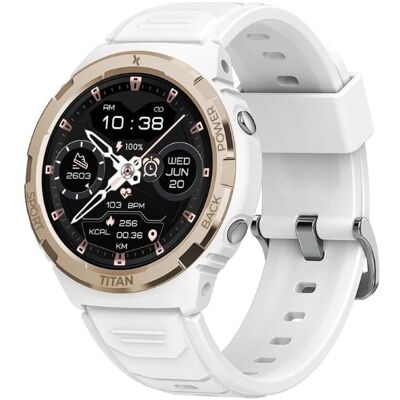 Smartwatch Maxcom Titan Valkiria Blanco - Resistente al agua 50m, MIL-STD810H Smartwatch Maxcom Titan Valkiria Blanco - Resistente al agua 50m, MIL-STD810H