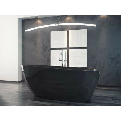 Besco Goya XS Czarna wanna - Kompozyt mineralny, 142x62cm Besco Goya XS Czarna wanna - Kompozyt mineralny, 142x62cm
