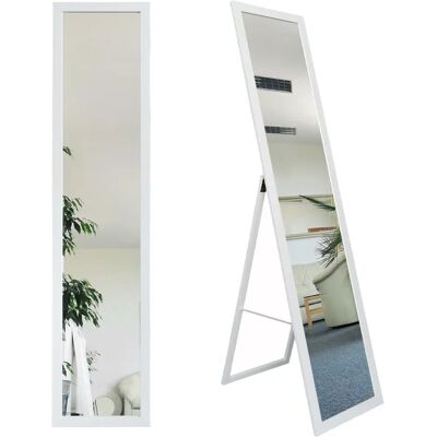 Biały prostokątny lustro pełnej długości - 156x36 cm Biały prostokątny lustro pełnej długości - 156x36 cm