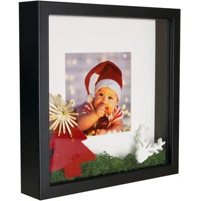 BD ART - Box 3D cadre 25x25 - noir - passe-partout 13x13 - Cadre photo - Publicité BD ART - Box 3D cadre 25x25 - noir - passe-partout 13x13 - Cadre photo - Publicité