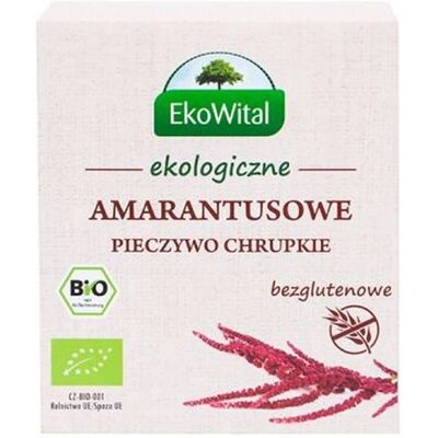 EKOWITAL Bezglutenowe Chrupki z amarantem - Organiczne Wysoka zawartość błonnika EKOWITAL Bezglutenowe Chrupki z amarantem - Organiczne Wysoka zawartość błonnika