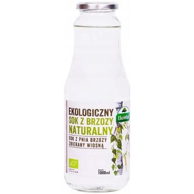 EKOWITAL Organiczny sok z pnia brzozy - 1000ml, Jasno słomkowy kolor EKOWITAL Organiczny sok z pnia brzozy - 1000ml, Jasno słomkowy kolor