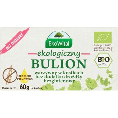 EKOWITAL Bio-Gemüsebrühe in Würfeln - Glutenfrei, Hefefrei, Palmölfrei EKOWITAL Bio-Gemüsebrühe in Würfeln - Glutenfrei, Hefefrei, Palmölfrei