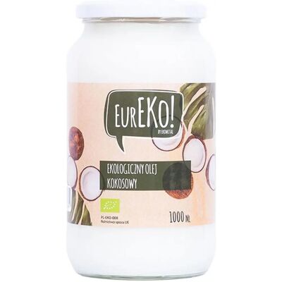 EUREKO Organiczny Olej Kokosowy 1000ml - Olej Kokosowy EUREKO Organiczny Olej Kokosowy 1000ml - Olej Kokosowy