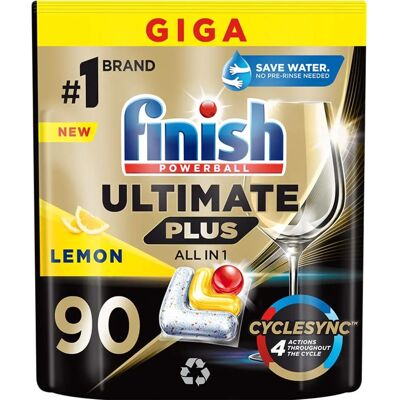 Finish Ultimate Plus Sitruuna Astianpesutabletit - 90 kpl Finish Ultimate Plus Sitruuna Astianpesutabletit - 90 kpl