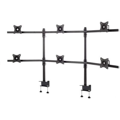 Edbak SV17 Monitorhalterung - Für 6 Monitore - Schwarz Edbak SV17 Monitorhalterung - Für 6 Monitore - Schwarz