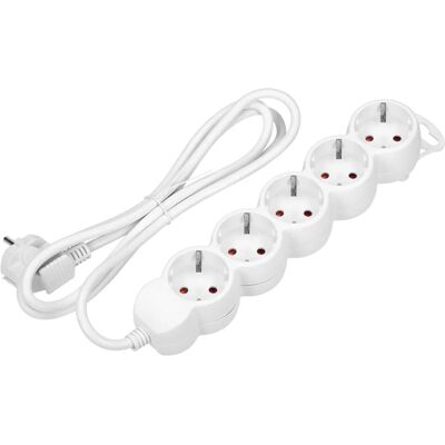 Ciabatta Multipresa 5 Prese - Sicurezza Bambini - 2300W - 1,5m Ciabatta Multipresa 5 Prese - Sicurezza Bambini - 2300W - 1,5m
