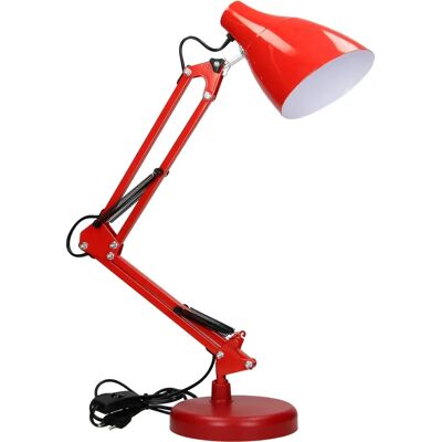 Luminária de mesa DIAN de aço da Orno - 60W, Vermelho Luminária de mesa DIAN de aço da Orno - 60W, Vermelho