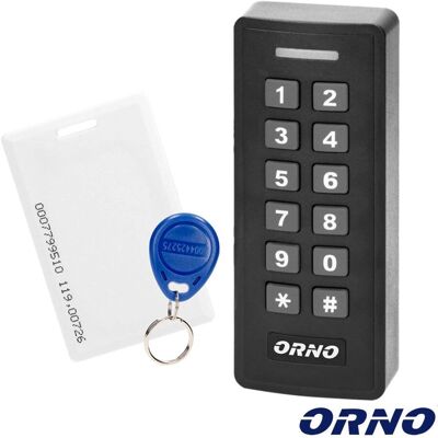 Cerradura de control de acceso inalámbrica Orno - RFID y PIN, IP20, Antracita Cerradura de control de acceso inalámbrica Orno - RFID y PIN, IP20, Antracita