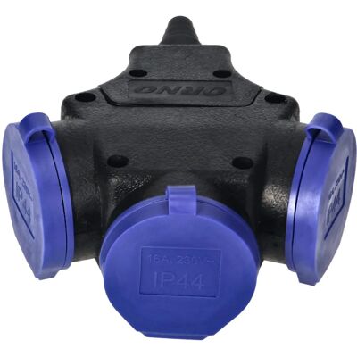 ORNO AE-13209 Stekkerdoos - Waterdicht, 3 Stopcontacten, IP44, Rubberen Deksel ORNO AE-13209 Stekkerdoos - Waterdicht, 3 Stopcontacten, IP44, Rubberen Deksel