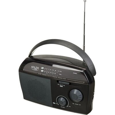 Rádio portátil Adler AD 1119 - AM/FM, Preto Rádio portátil Adler AD 1119 - AM/FM, Preto