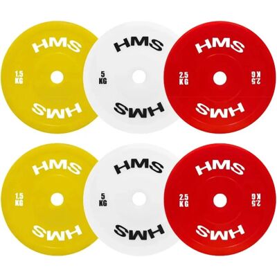 HMS TPP Gewichtsscheiben-Set - Langlebig, Präzise, Olympische Kompatibilität HMS TPP Gewichtsscheiben-Set - Langlebig, Präzise, Olympische Kompatibilität