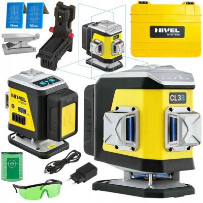 Nivel System - CL3B - Niebieski krzyż 360° - Laserowy poziomnica Nivel System - CL3B - Niebieski krzyż 360° - Laserowy poziomnica